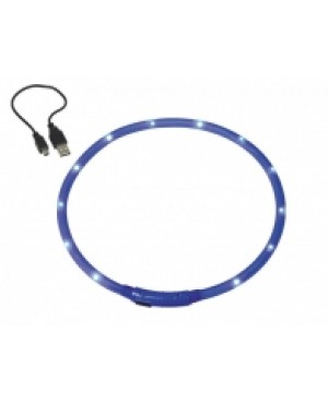 LED нашийник "VISIBLE" с USB - NOBBY Германия - син - размери М и XL 